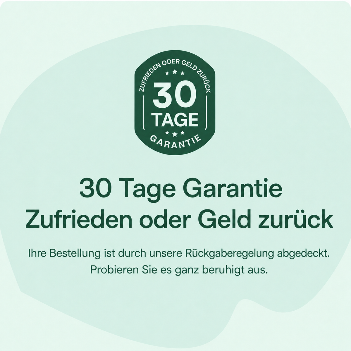 30 Tage Garantie – zufrieden oder Geld zurück